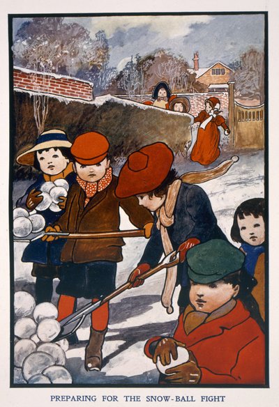 Preparing for the snow-ball fight by English School